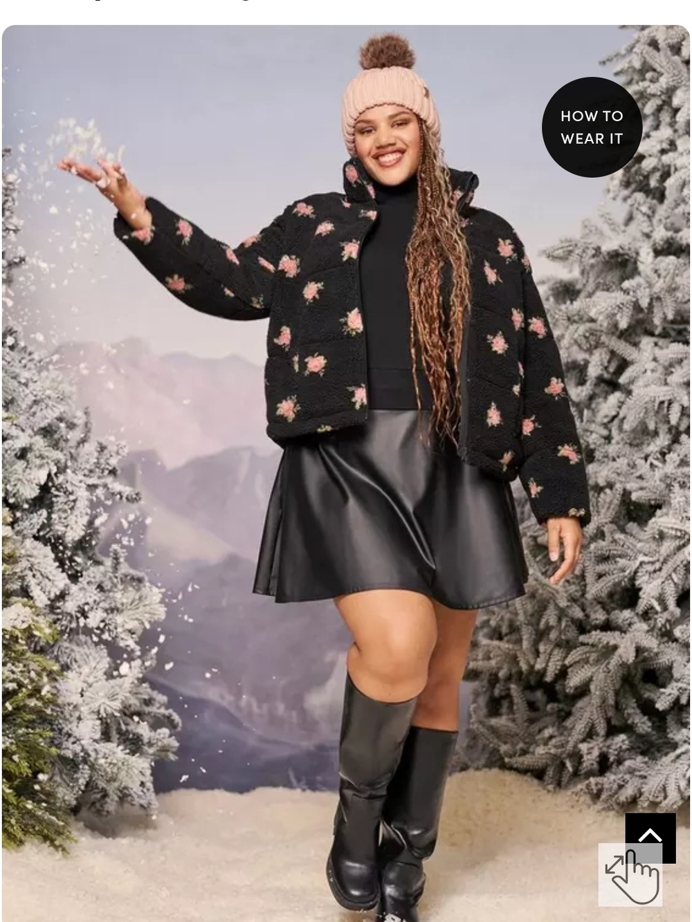 Torrid Black Floral Sherpa Jacket - Cozy Printed Women's Jacket 6x